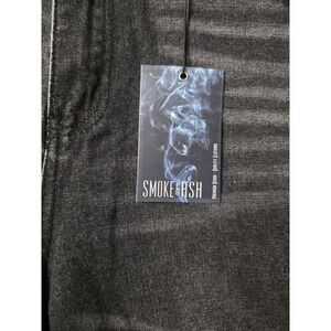 Smoke & Ash Relaxed Rigid Men's Premium Denim Shorts Black Jeans Size 36x 11